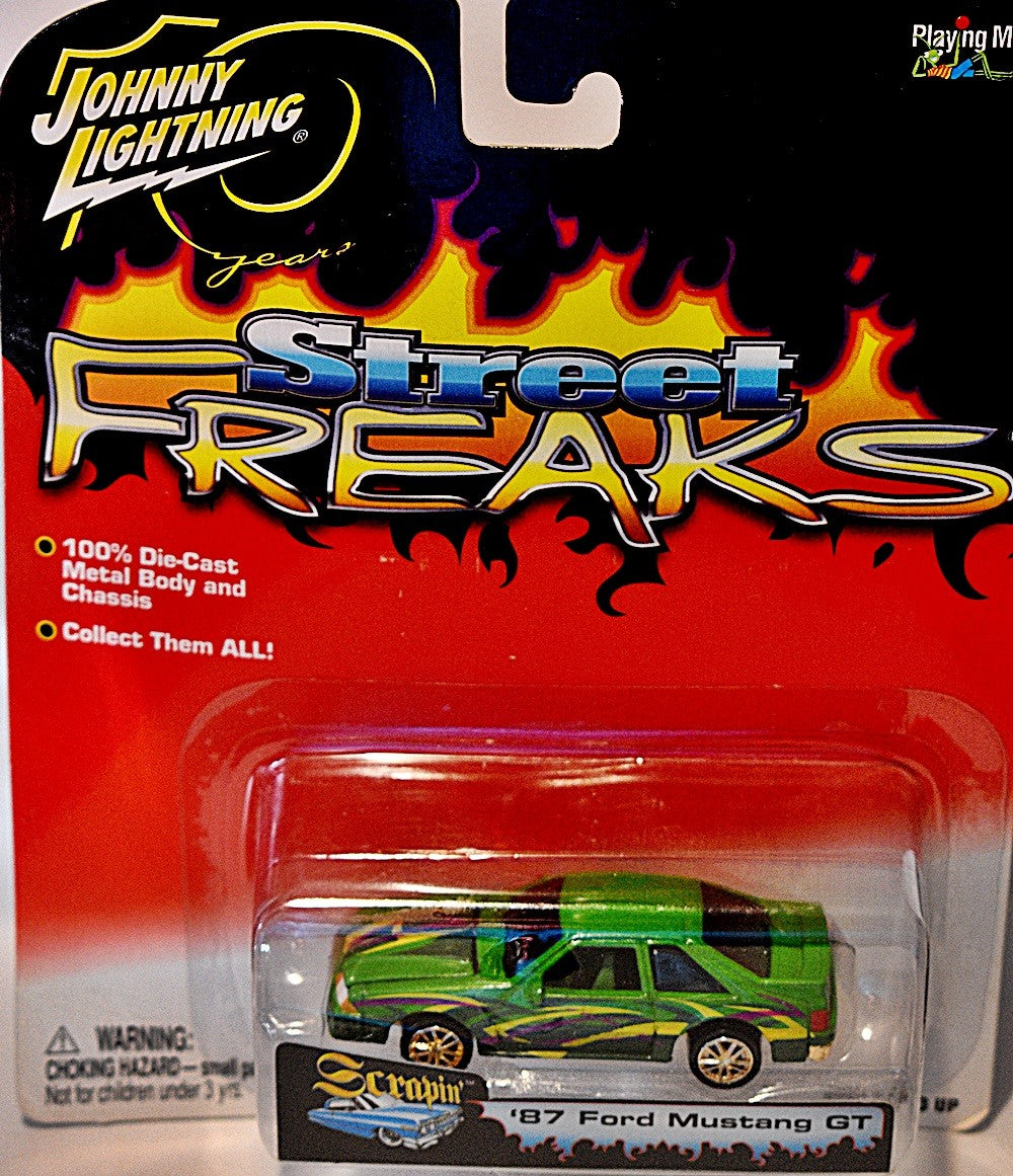 Johnny Lightning Street Freaks - Scrapin - Lowriders - 1987 Ford Mustang GT Lowrider
