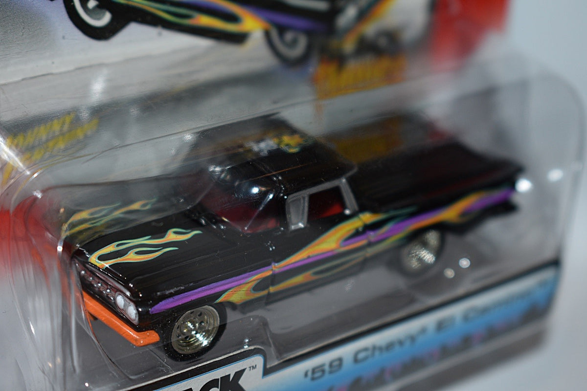 Johnny Lightning Black with Flames 1959 Chevrolet EL Camino