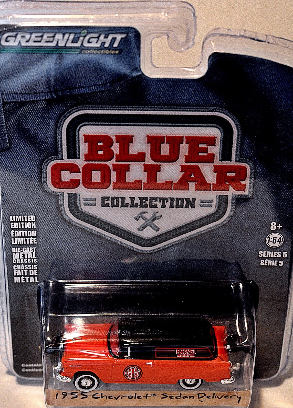 Greenlight - Blue Collar - Marvel Mystery Oil - 1955 Chevrolet Sedan Delivery