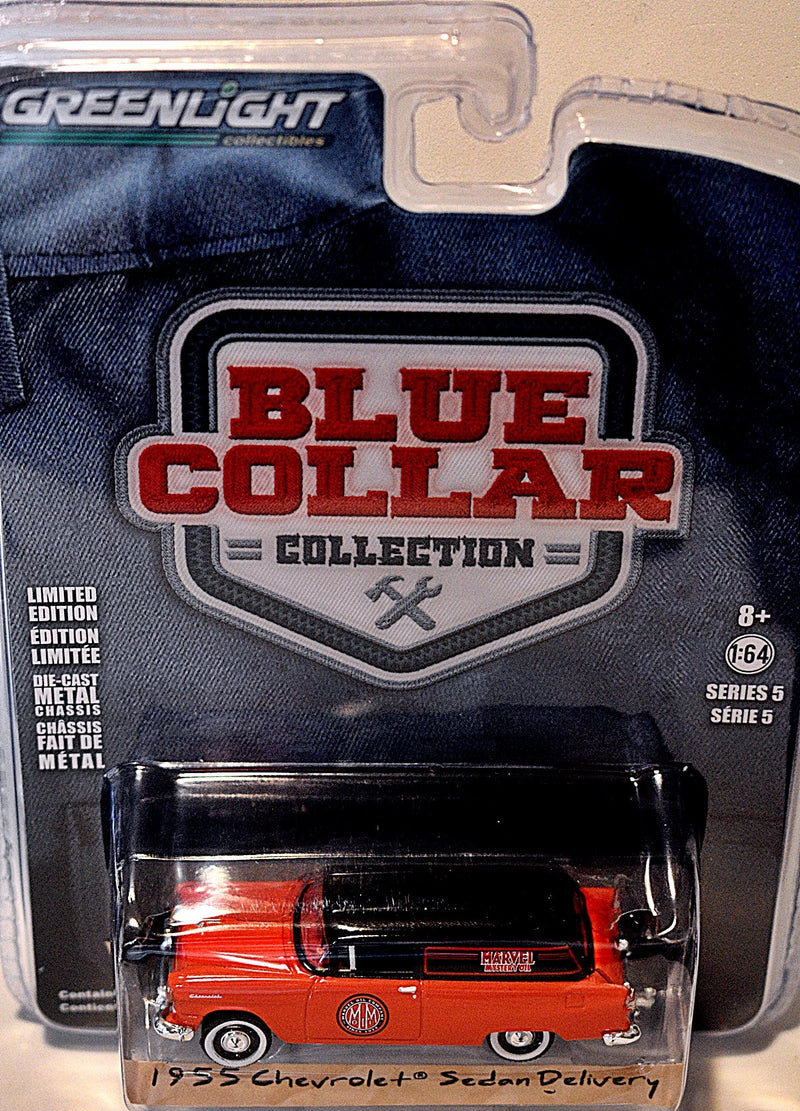 Greenlight - Blue Collar - Marvel Mystery Oil - 1955 Chevrolet Sedan Delivery