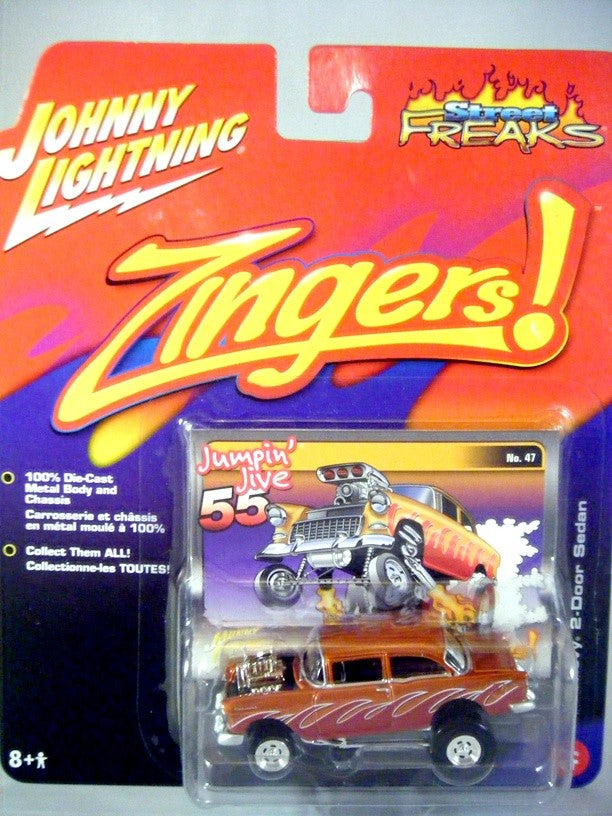 Johnny Lightning Street Freaks Zingers - 55 Chevy Gasser