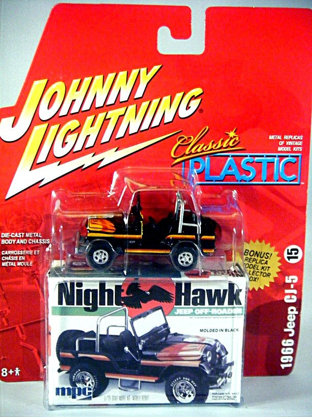 Johnny Lightning Classic Plastic - 1966 Jeep CJ-5 Night Hawk