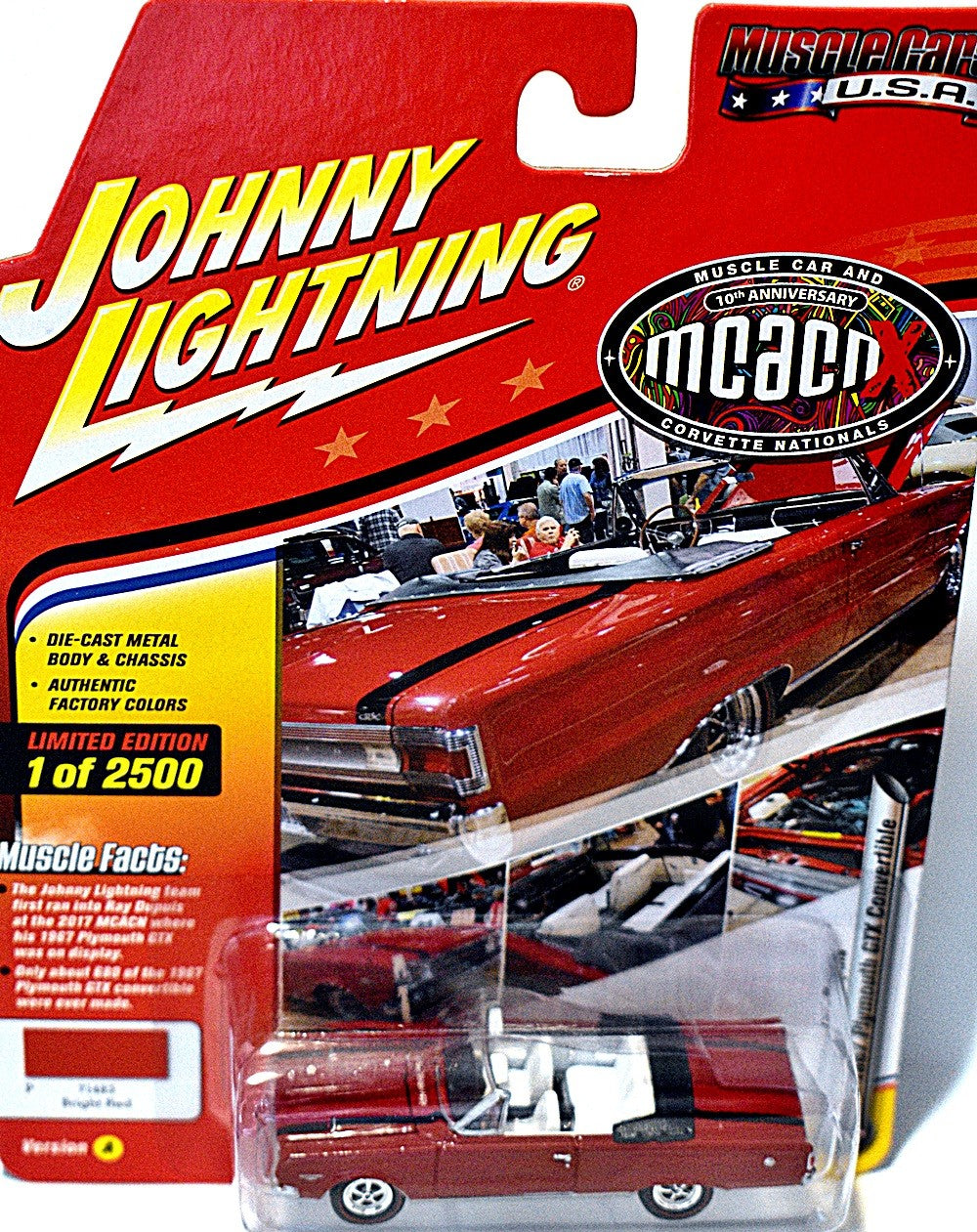 Johnny Lightning Muscle Cars USA - 1967 Plymouth GTX Convertible