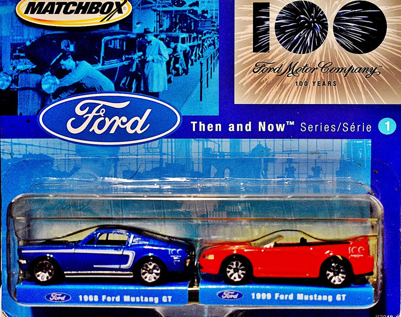 Matchbosx - Avon Promo Set - Then and Now Series - Ford 100th Anniversary Mustang Set