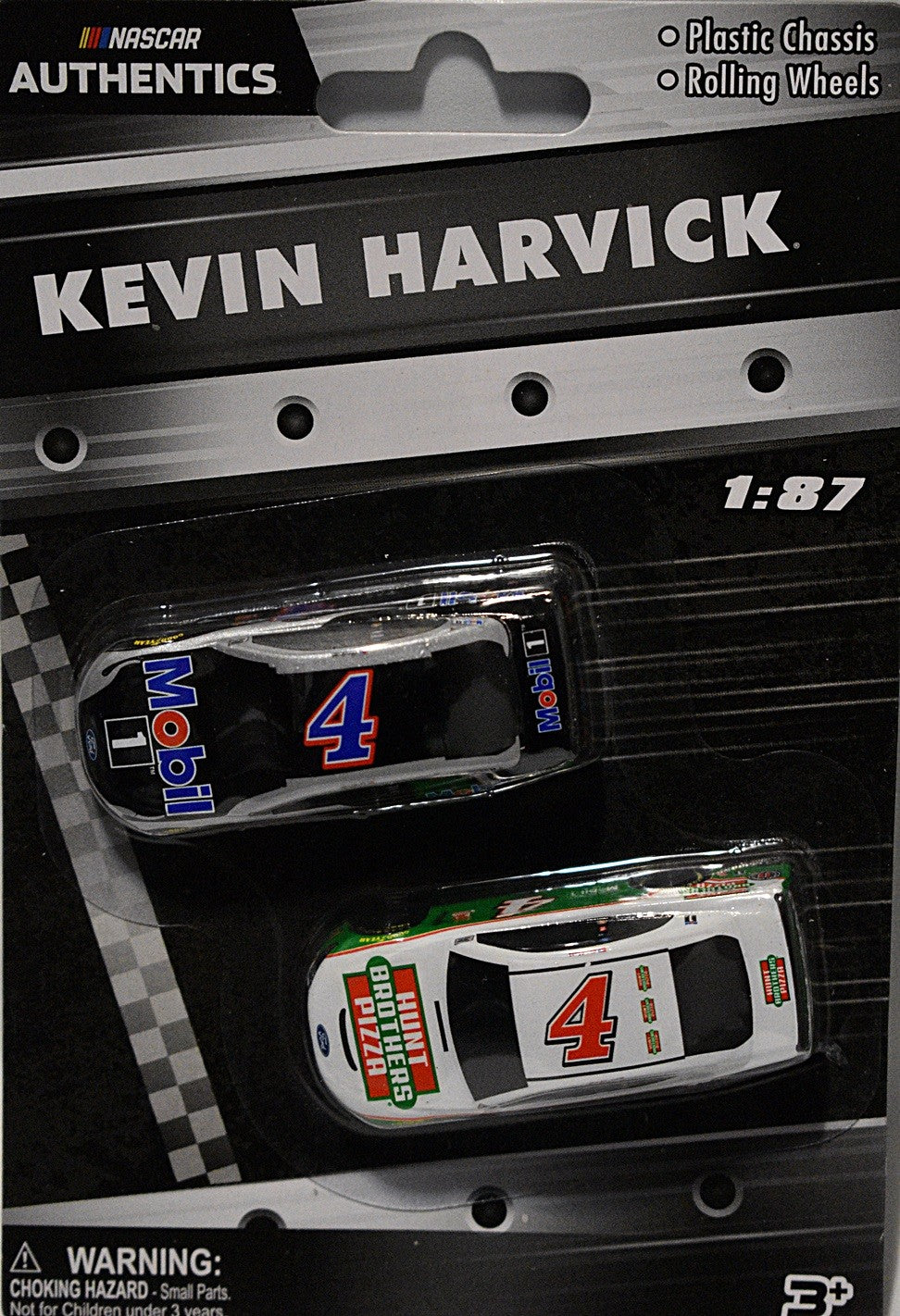NASCAR Authentics -  HO Scale - Kevin Harvick Hunts Brothers Pizza, and Mobile  Ford Mustang set