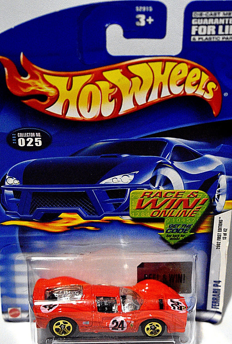 Hot Wheels 2002 First Editions Series - Ferrari P4 Race Car