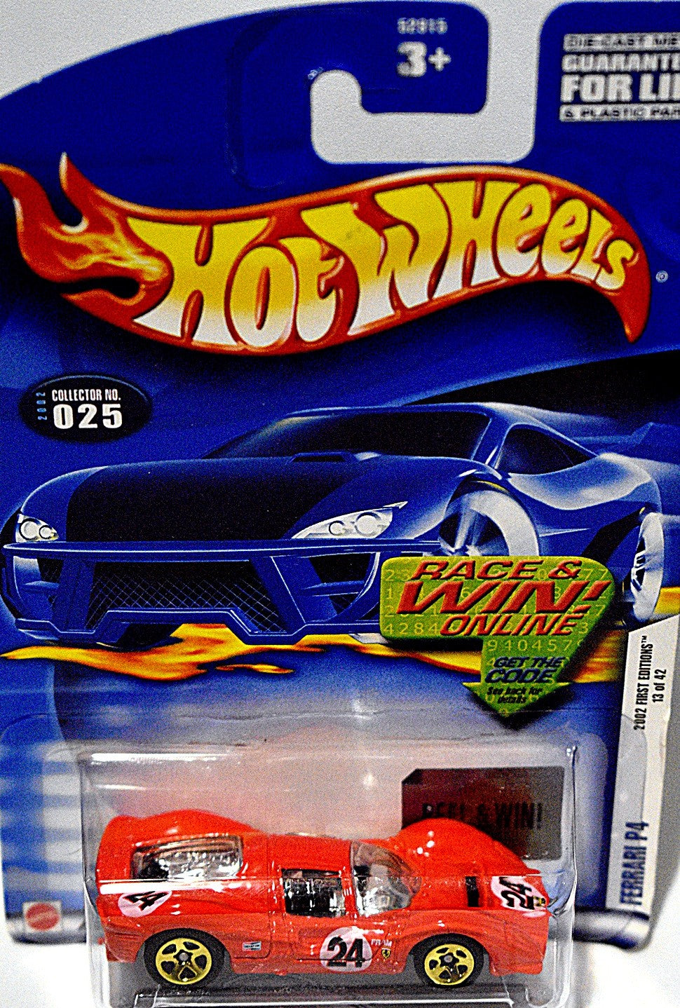 Hot Wheels 2002 First Editions Series - Ferrari P4 Race Car