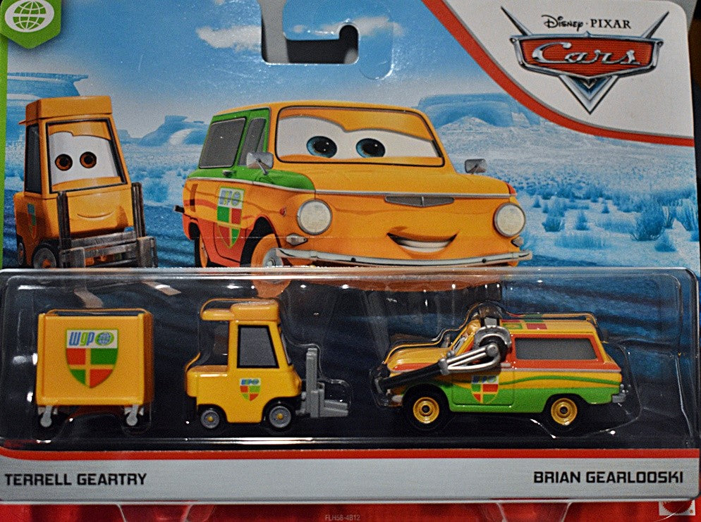 Disney Cars Series - Brian Geerklooski - Zaporozhets ZAZ Station Wagon & Terrell Geartry Fork Lift set