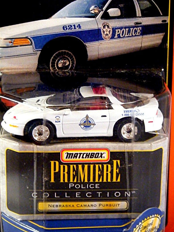 Matchbox Premiere Series Nebraska State Patrol Chevrolet Camaro Z-28 Police Car