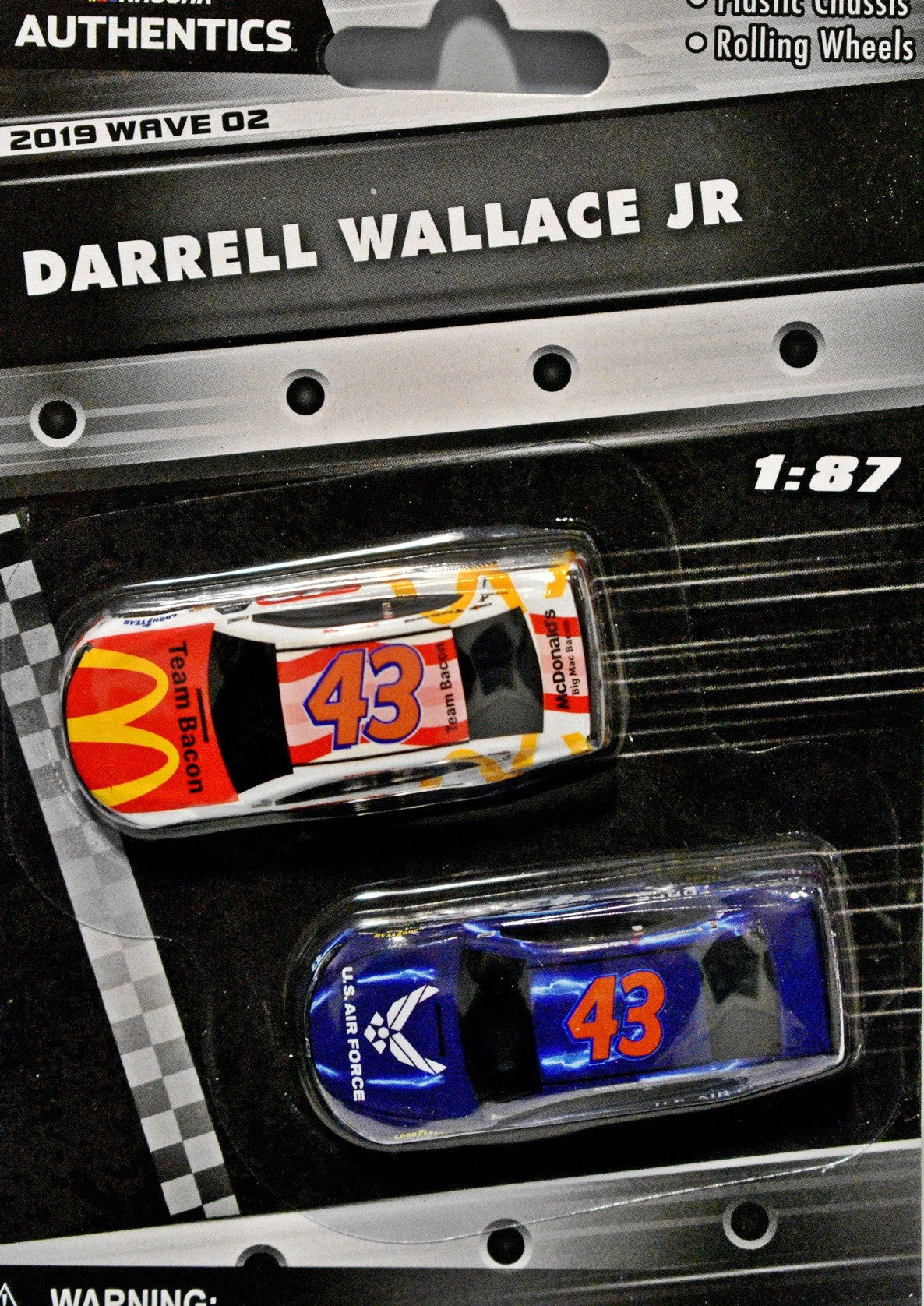 NASCAR Authentics - Petty Racing -  Darrell Bubba Wallace McDonalds and USAF Chevrolet Camaro Set