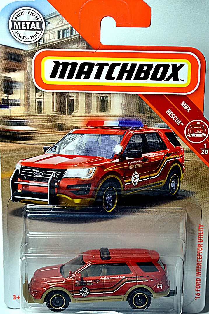 Matchbox - Ford Interceptor Utility Fire Chief Truck