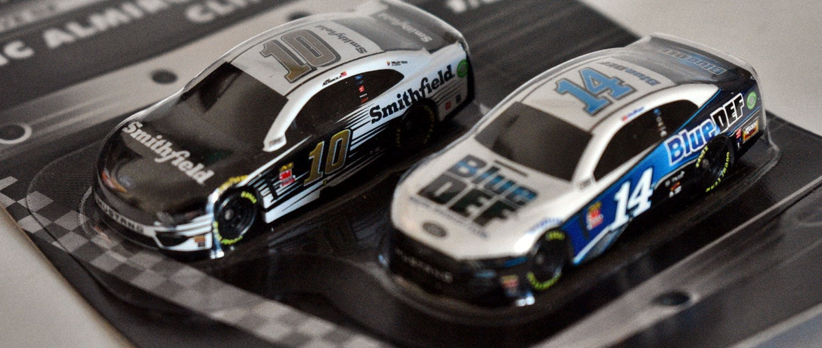 NASCAR Authentics -  HO Scale - Aric Almirola and Clint Bowyer Smithfield and Blue Def Ford Mustangs
