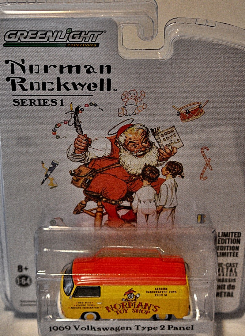 Greenlight - Norman Rockwell - Normans Toy Shop - 1969 Volkswagen Type 2 Panel Van Shop Truck