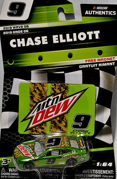 NASCAR Authentics Hendrick Motorsports - Chase Elliott Mountain Dew Race Chevrolet Camaro with Camo Racing Stripes