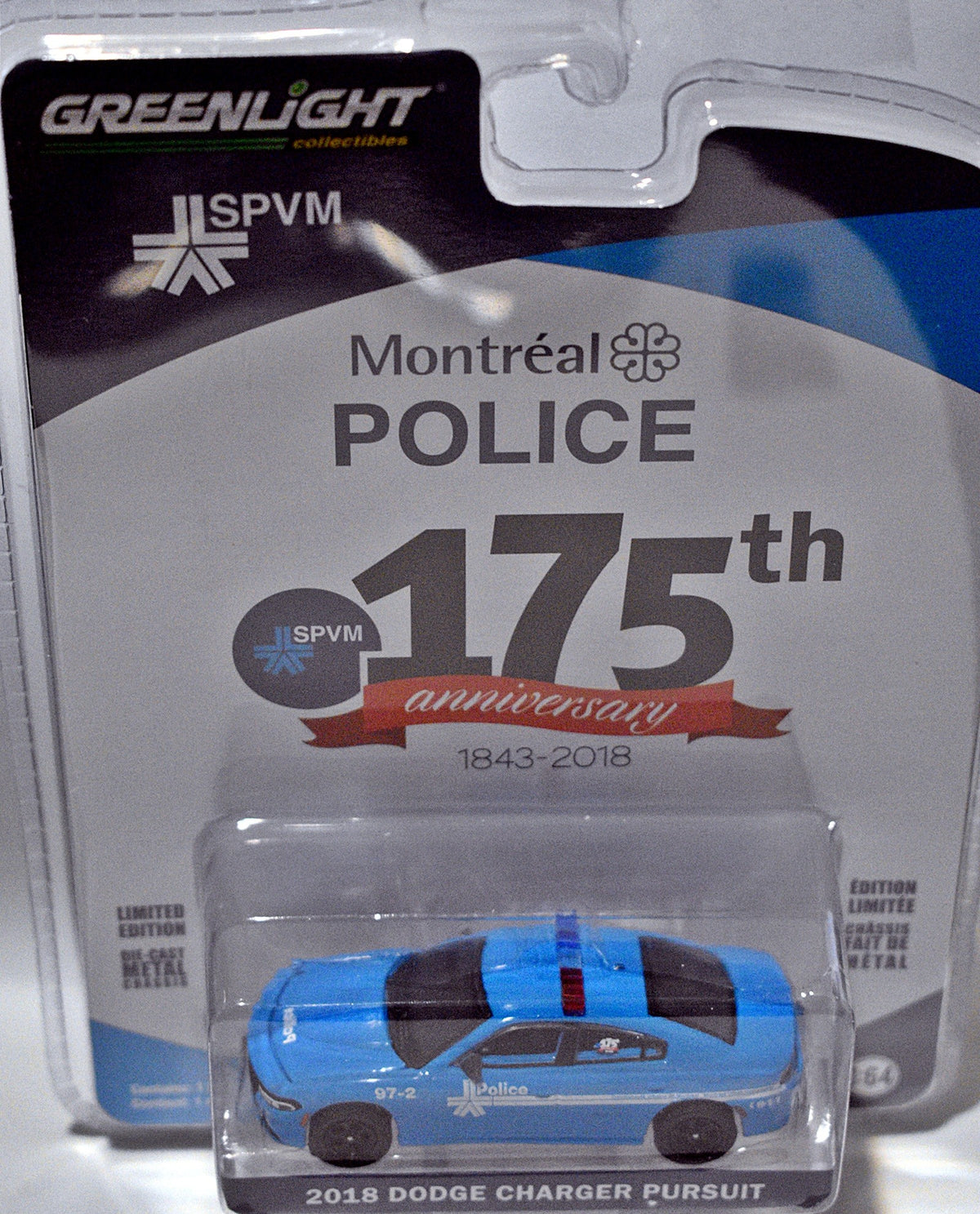 GreenLight Anniversary Series - 175 Years - Montreal Police - Dodge Charger Pursuit