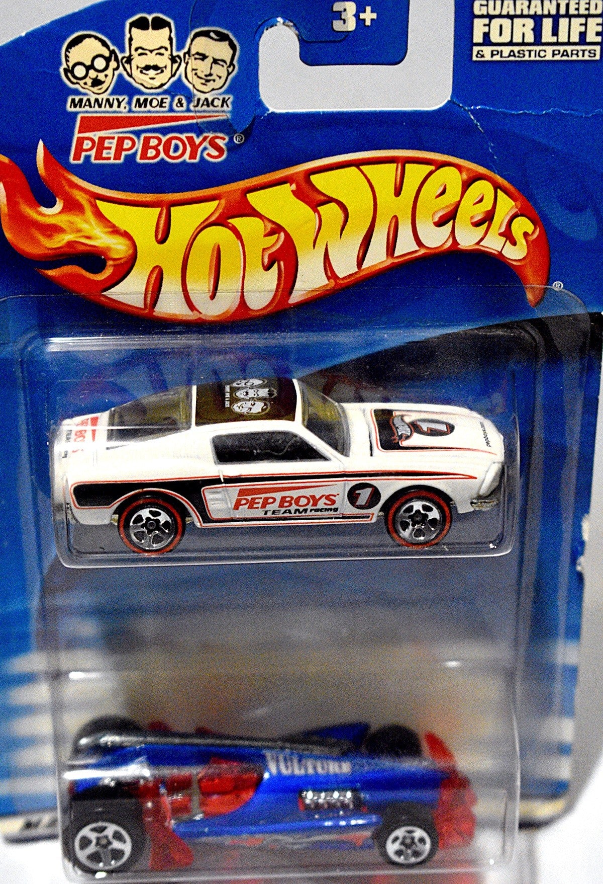 Hot Wheels - Original 2002 Pep Boys Promo set with 68 Ford Mustang Fastback