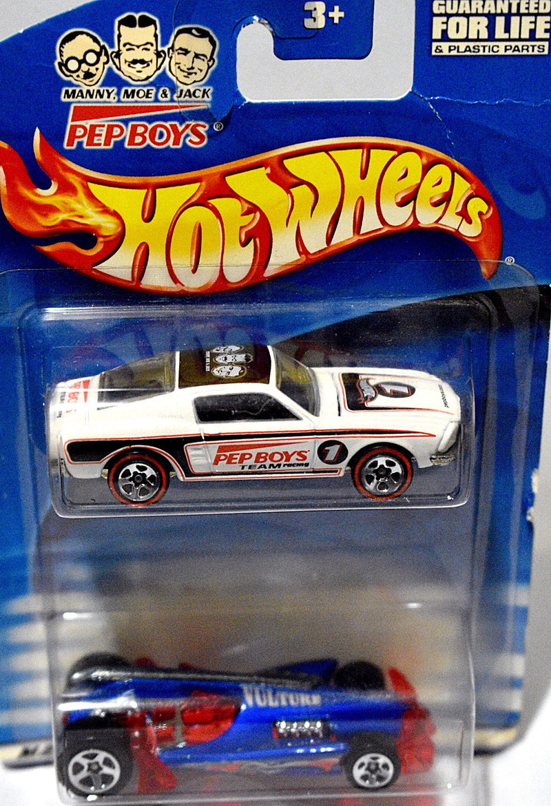 Hot Wheels - Original 2002 Pep Boys Promo set with 68 Ford Mustang Fastback