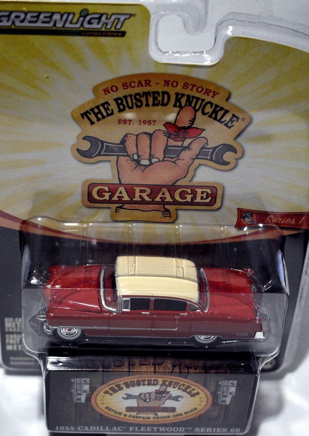 Greenlght - Busted Knuckle Garage - 1955 Cadillac Fleetwood Series 60