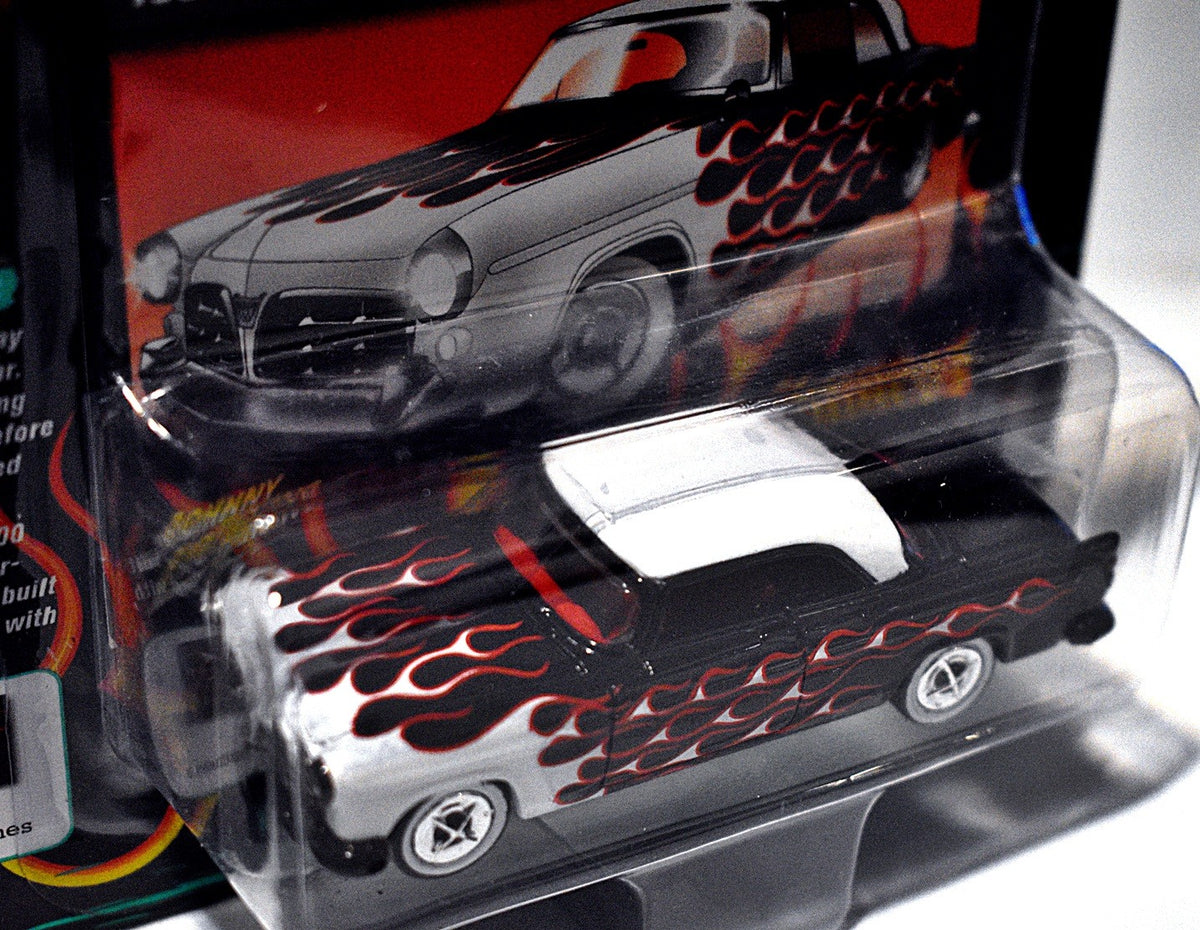 Johnny Lightning Black with Flames - 1955 Chrysler 300