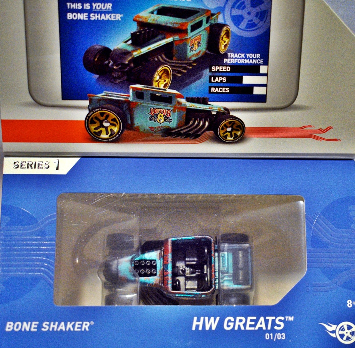 Hot Wheels ID Vehicles -  Bone Shaker - Ford Hot Rod Pickup Truck