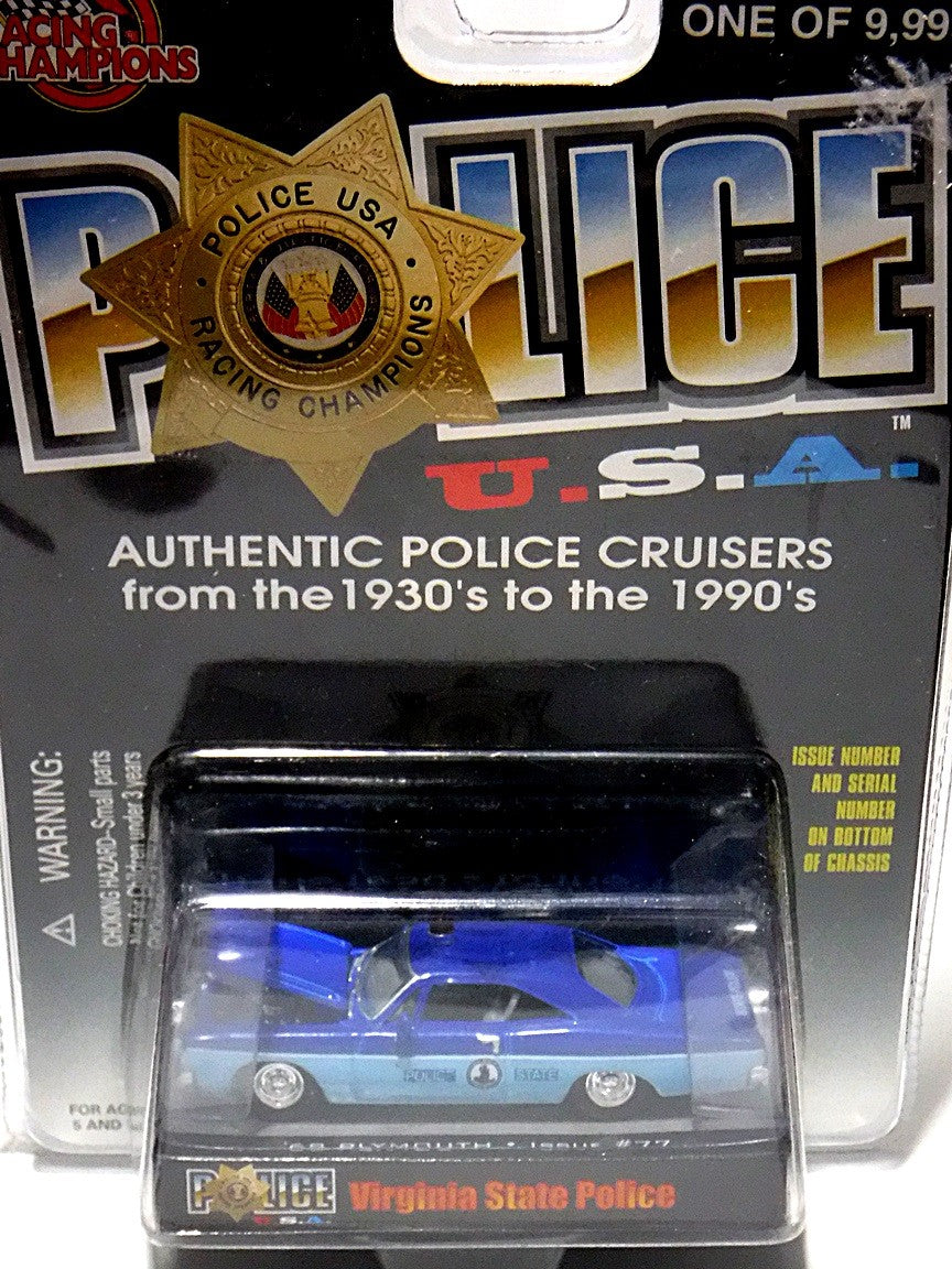 Racing Champions  Virginia State Police 1968 Plymouth Patrol Car