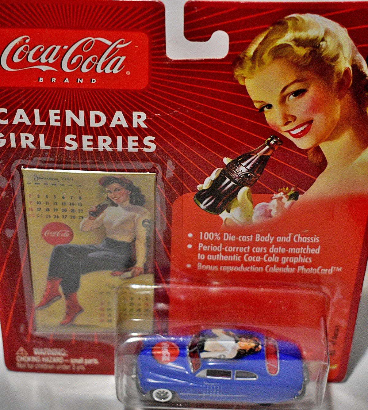 Johnny Lighting Coca-Cola Calendar Girls - 1949 Mercury Lead Sled Custom