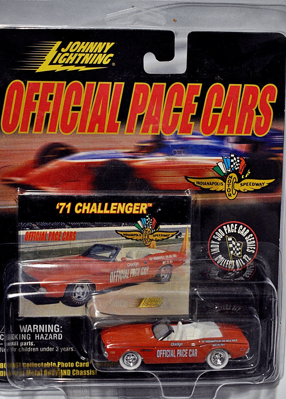 Johnny Lightning - White Lightning - 1971 Dodge Challenger Pace Car Convertible