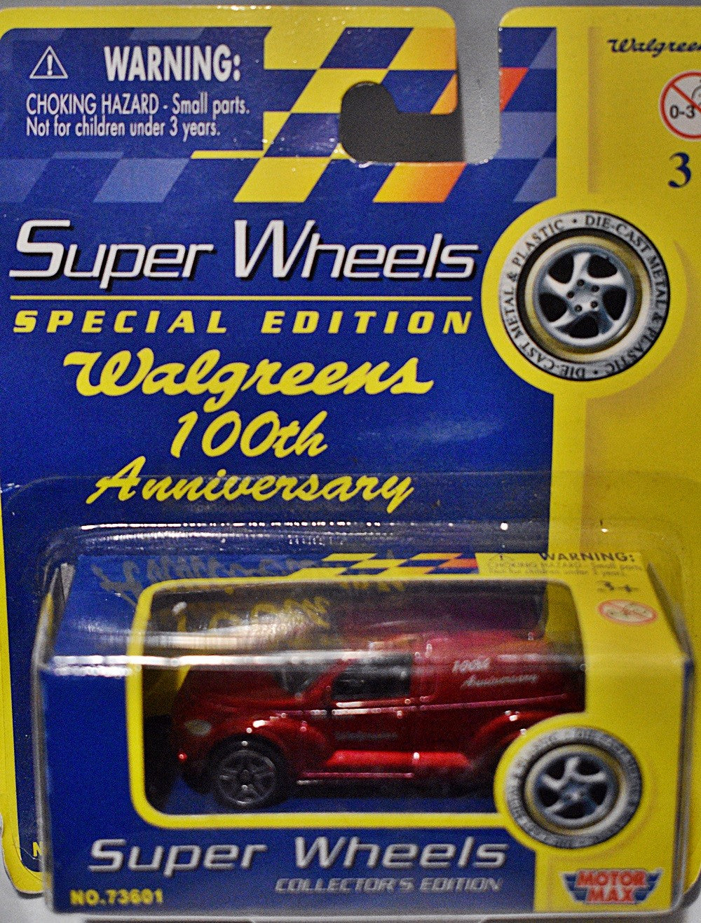 Motor Max - Super Wheels Promo Model -  Walgreens 100th Anniversary Chrysler PT Cruiser Panel Van