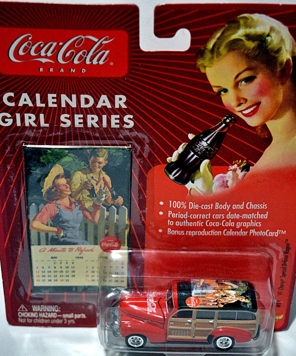 Johnny Lighting Coca-Cola Calendar Girls - 1941 Chevrolet Special Deluxe Station Wagon