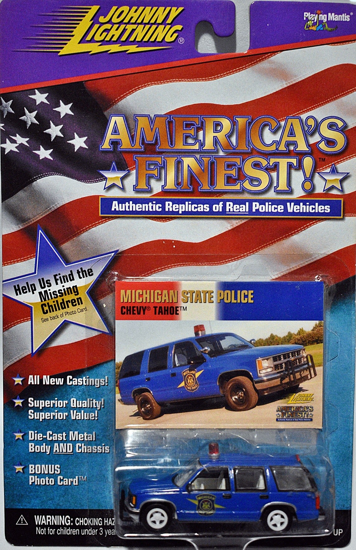 Johnny Lightning - America's Finest - White Lightning Michigan State Police Chevrolet Tahoe