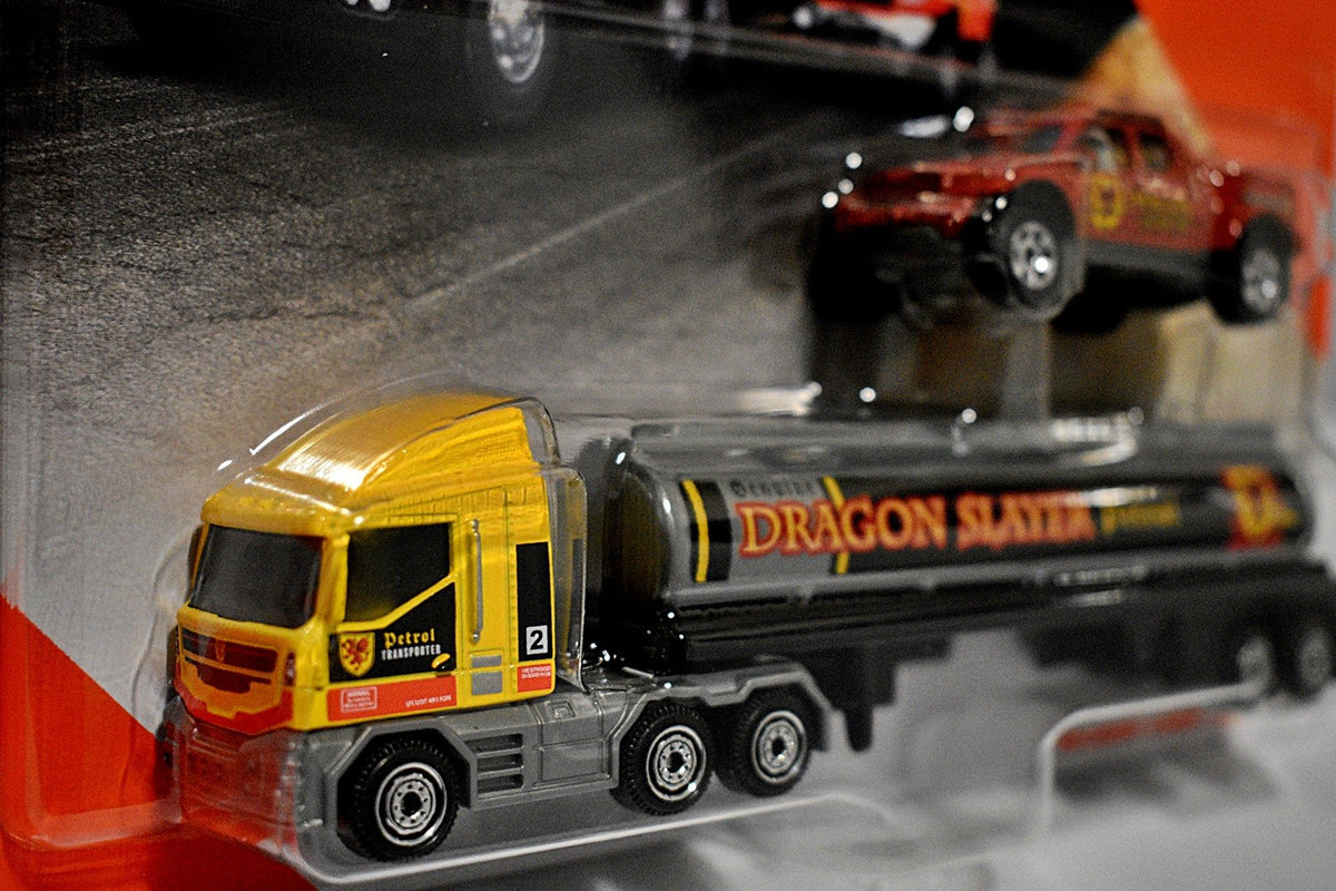 Matchbox Convoy Dragon Slayer Petrol - Tanker & Badlander Pickup Set