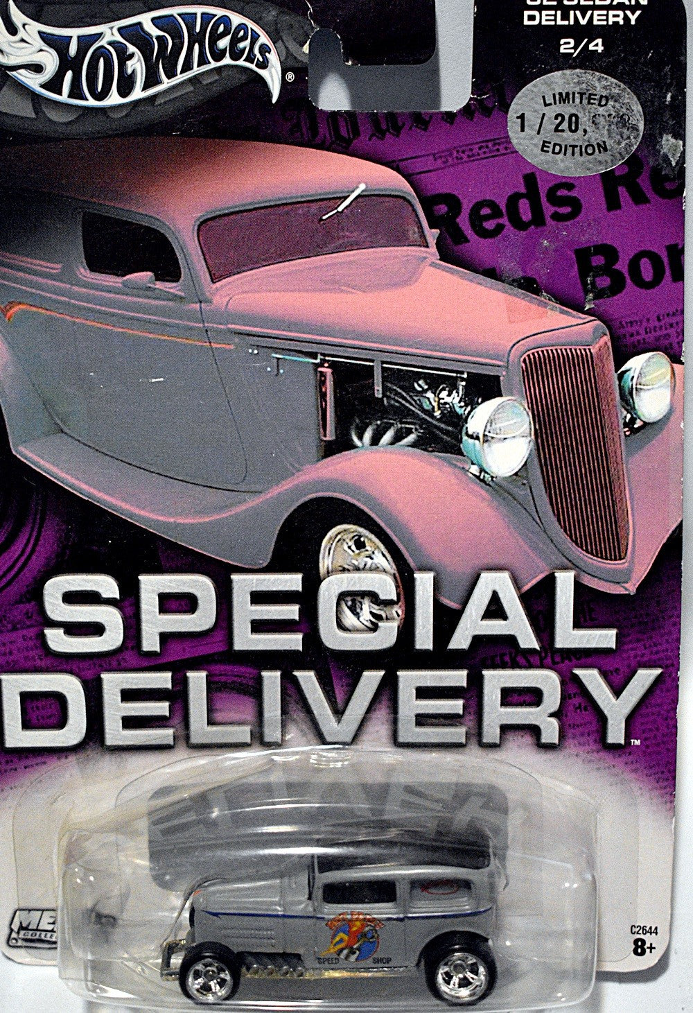 Hot Wheels Auto Affinity - Special Delivery - Midnight Otto - Hot Parts Speed Shop Ford Sedan Delivery