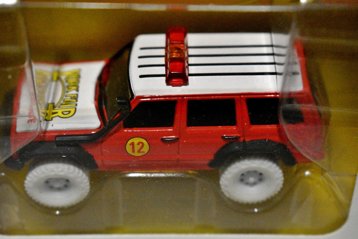 Johnny Lightning Rare White Lightning & Promo - 2012 York Fair Jeep Cherokee Fire Truck
