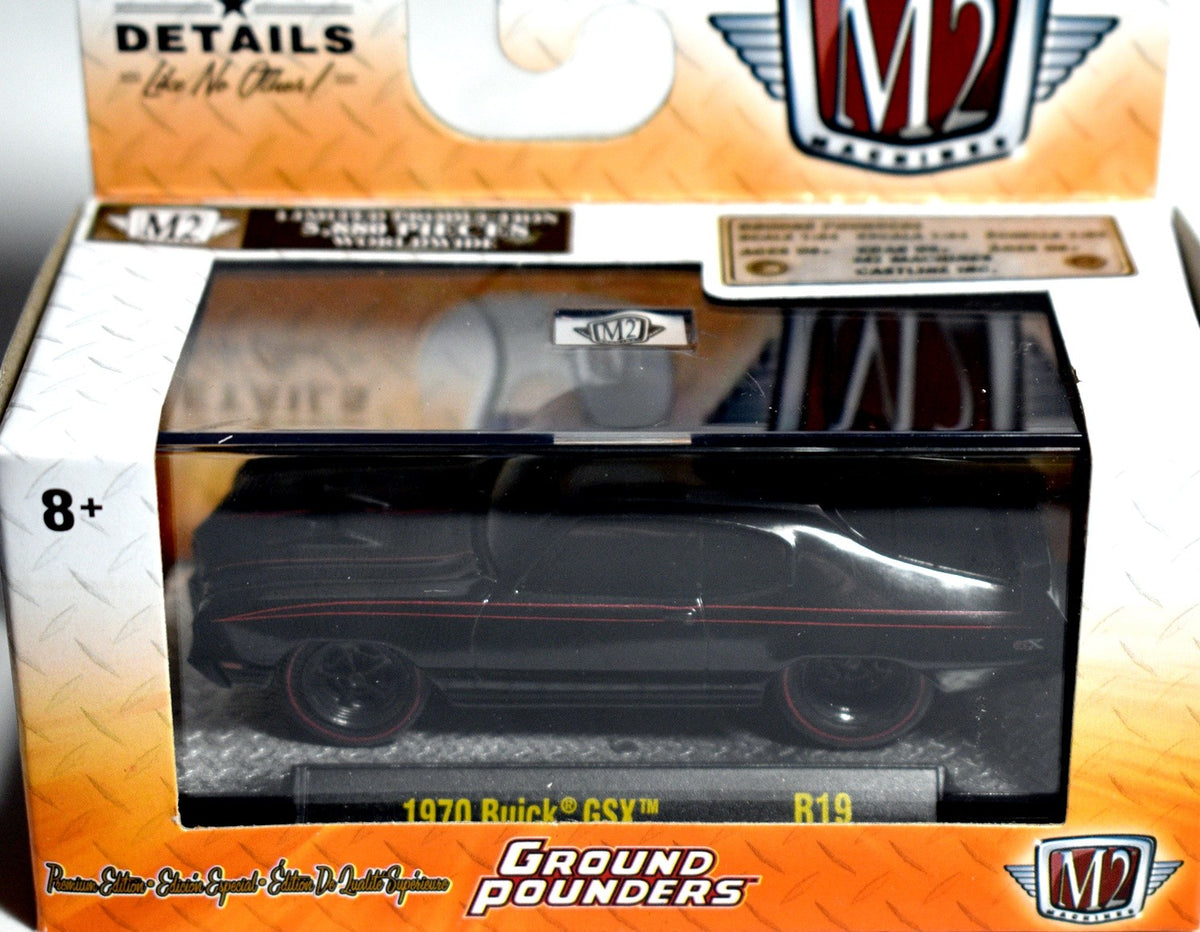 M2 Machines Ground Pounders -  Murdered Out 1970 Buick GSX