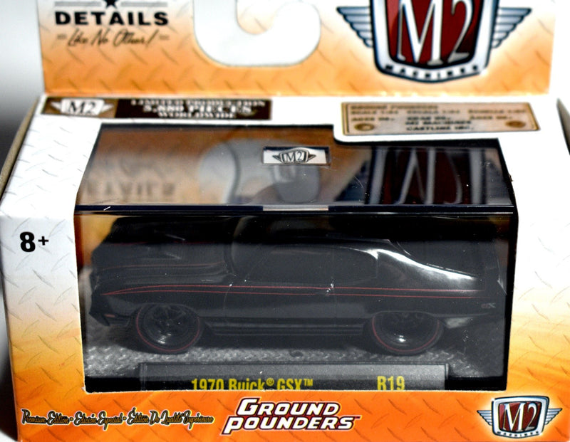 M2 Machines Ground Pounders -  Murdered Out 1970 Buick GSX