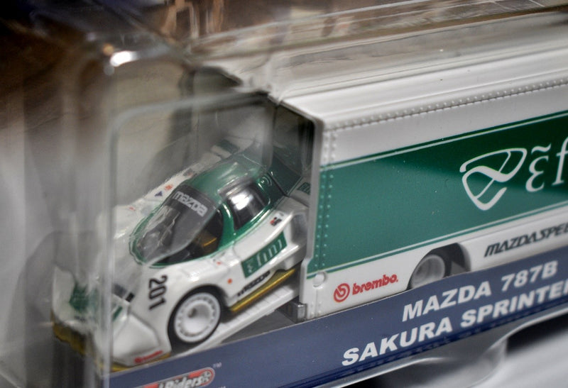 Hot Wheels Car Culture - Team Transport - Mazda 787B Race Car & Sakura Sprinter