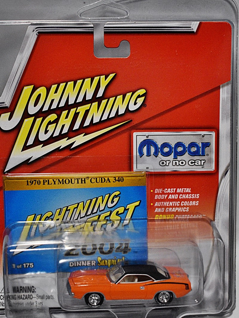 Johnny Lightning Limited Edition Lightning Fest 2004 Dinner Surprise Promo 1970 Plymouth Cuda
