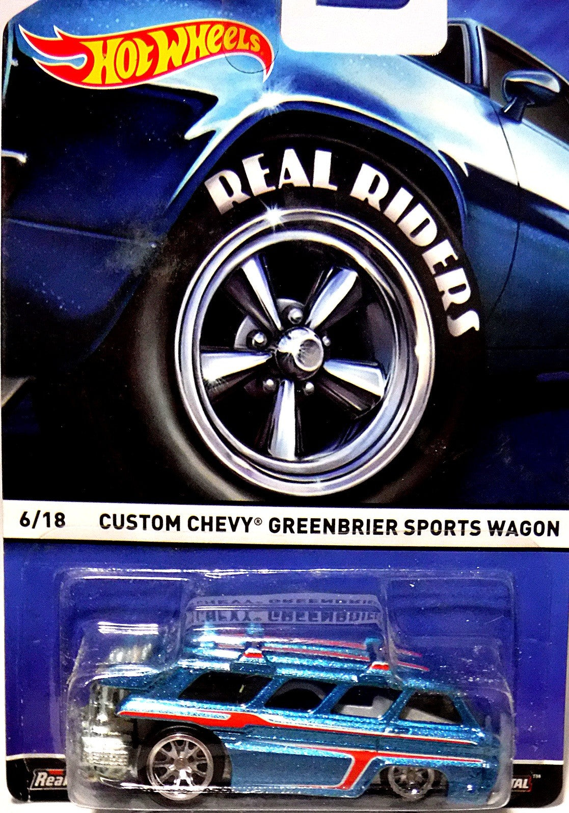 Hot Wheels Real Riders Series - Custom Chevrolet Corvair Greenbrier Sports Wagon Surf Van