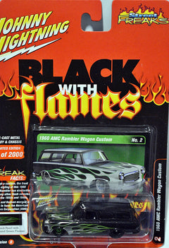 Johnny Lightning Black with Flames - 1951 Hudson Hornet