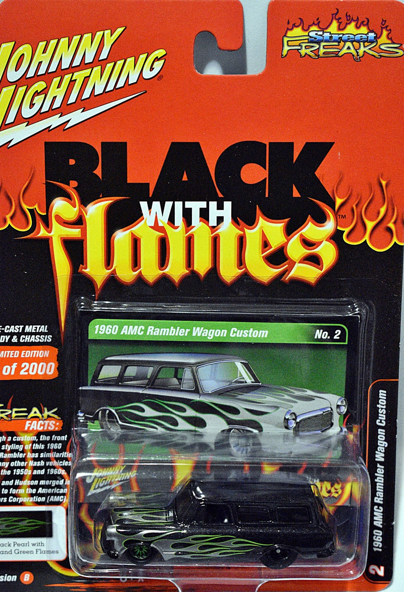 Johnny Lightning Black with Flames - 1951 Hudson Hornet