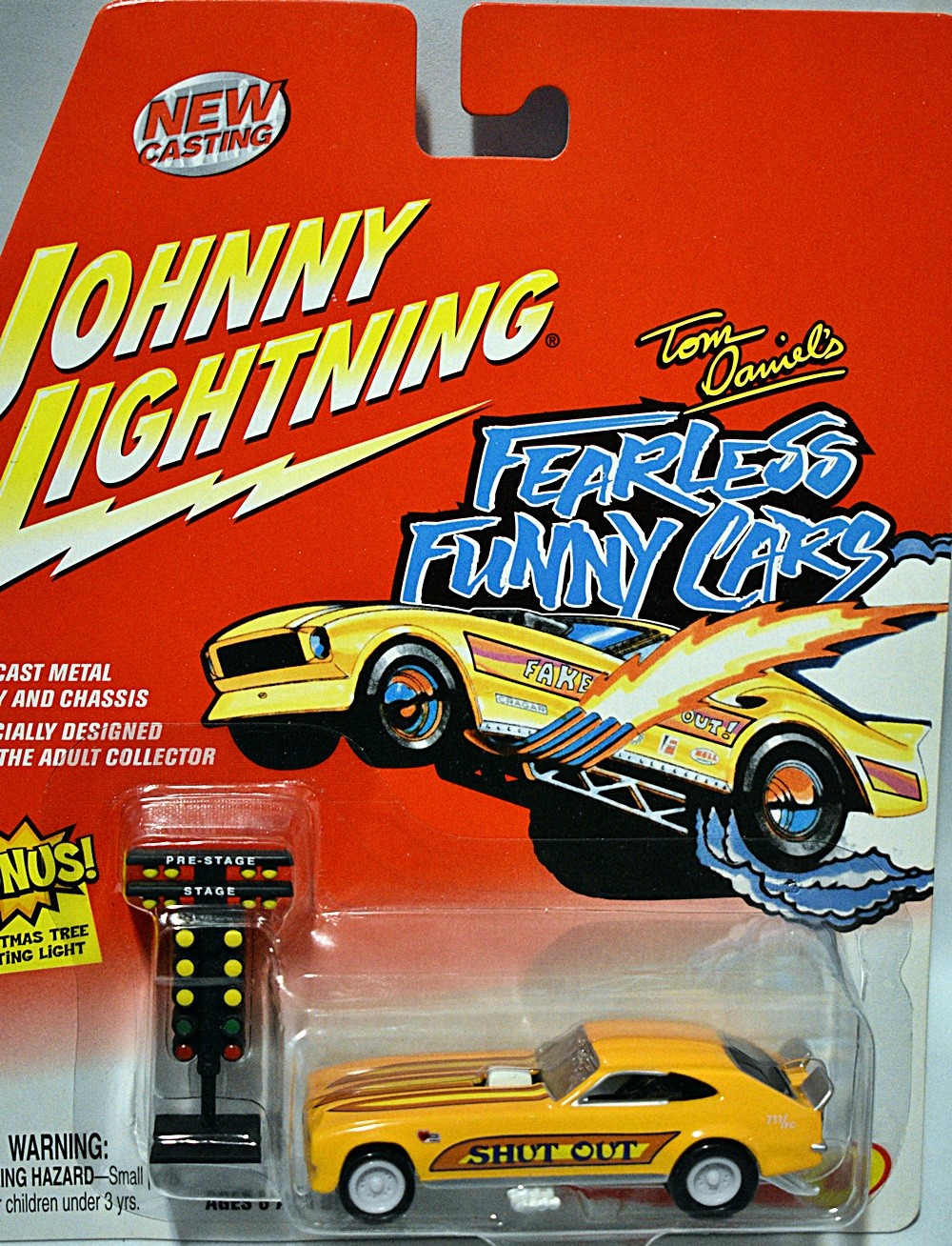 Johnny Lightning - Rare White Lightning - Tom Daniels Shut Out - Ford Pinto NHRA Funny Car
