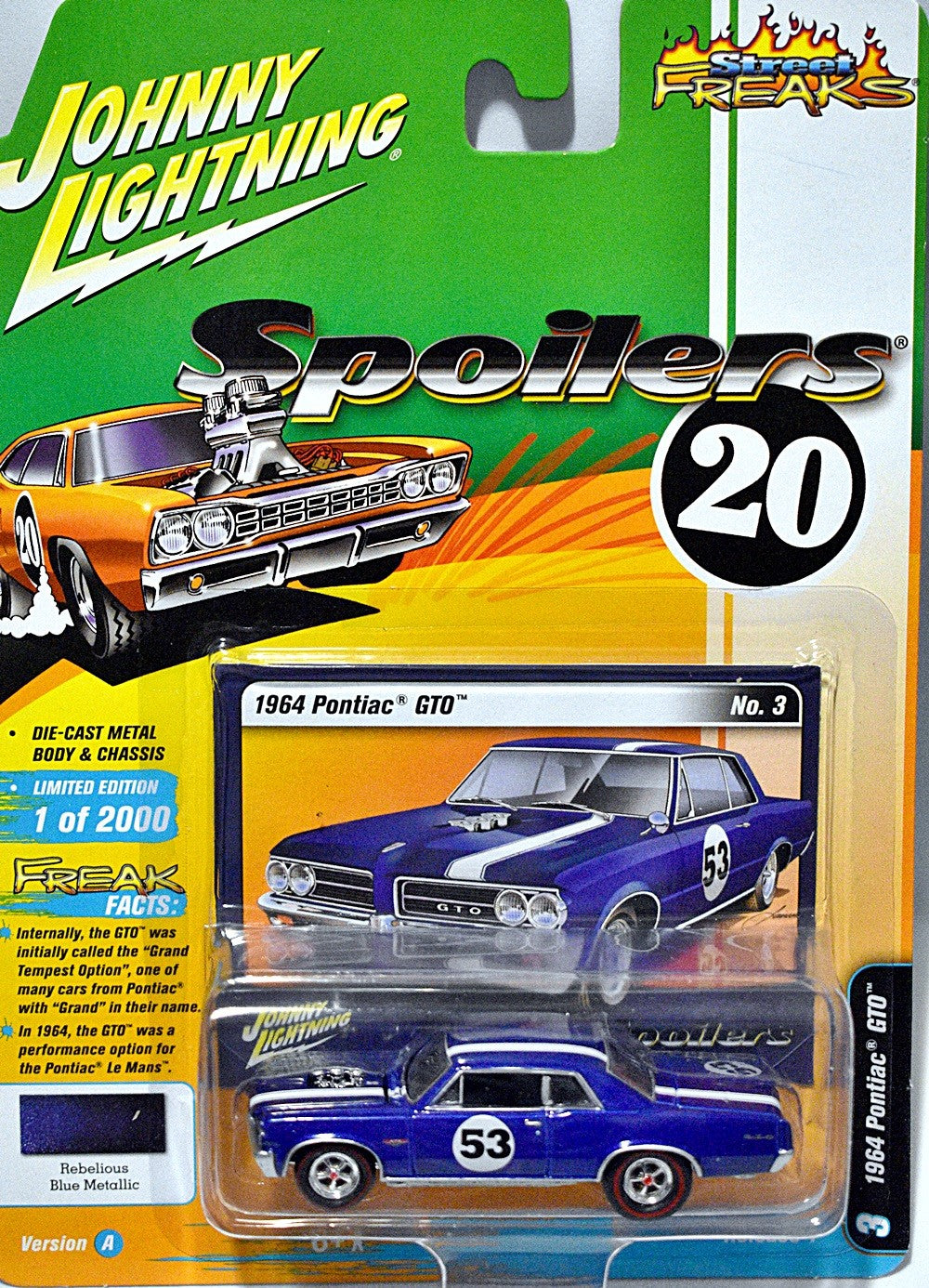Johnny Lightning Spoilers 1964 Pontiac GTO