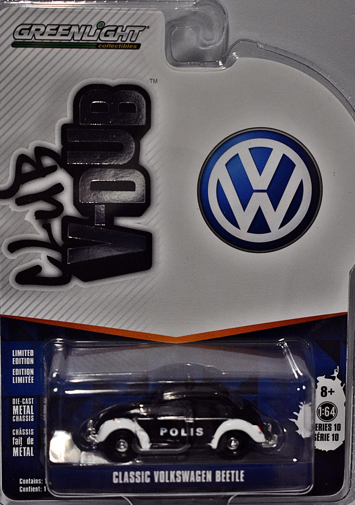Greenlight - Club V-Dub -  Volkswagen Beetle Polis - Police Car