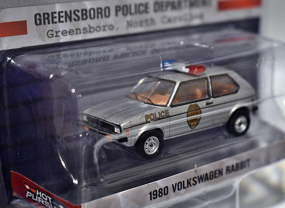 Greenlight Hot Pursuit  -  Greensboro NC 1980 Volkswagen Rabbit Patrol Car