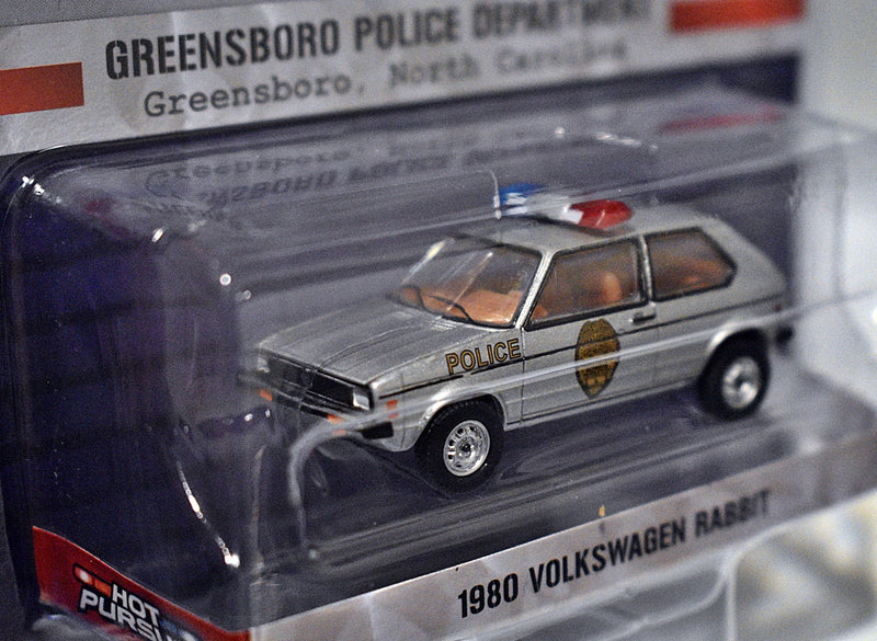 Greenlight Hot Pursuit  -  Greensboro NC 1980 Volkswagen Rabbit Patrol Car