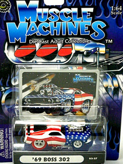 Muscle Machines Stars and Stripes Chase Car - 1966 Ford Mustang Fastback
