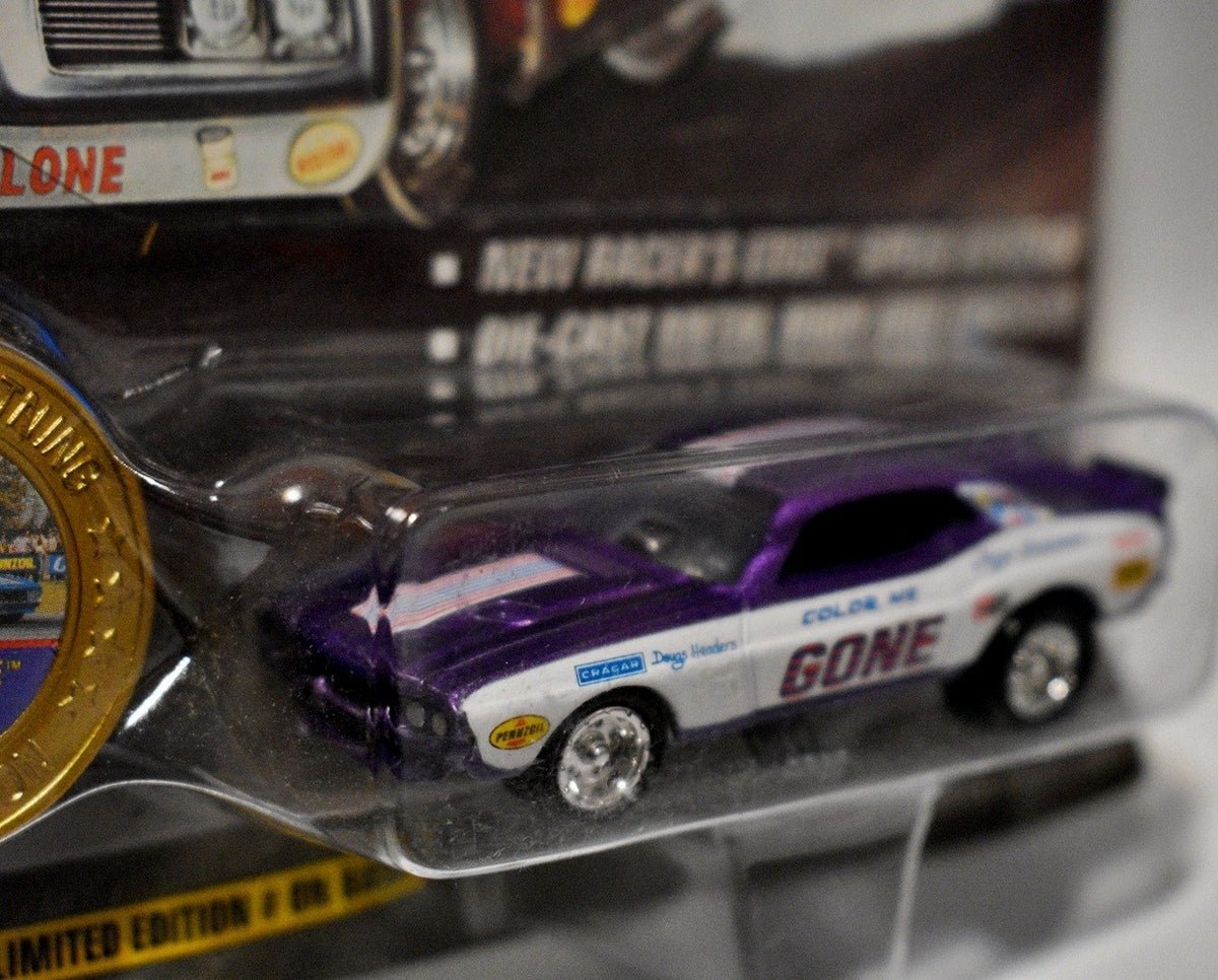 Johnny Lightning Dragsters USA - 1972 Dodge Challenger Funny Car - Color Me Gone