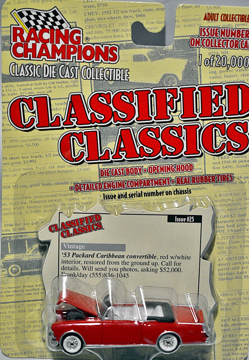Racing Champions Classified Classics Series  -  1953 Packard Caribbean Convertible