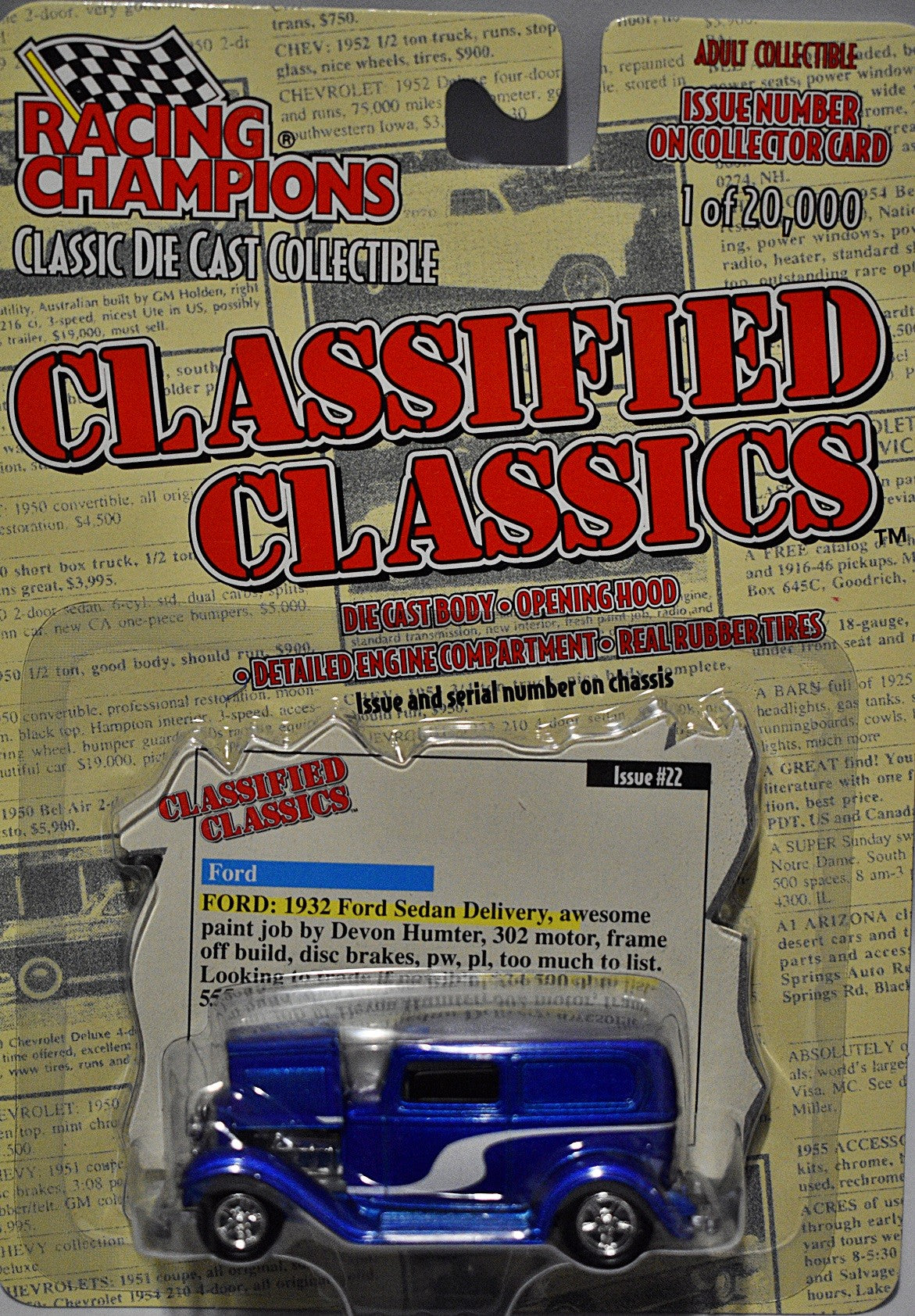 Racing Champions Classified Classics Series  -  1932 Ford Sedan Delivery Hot Rod