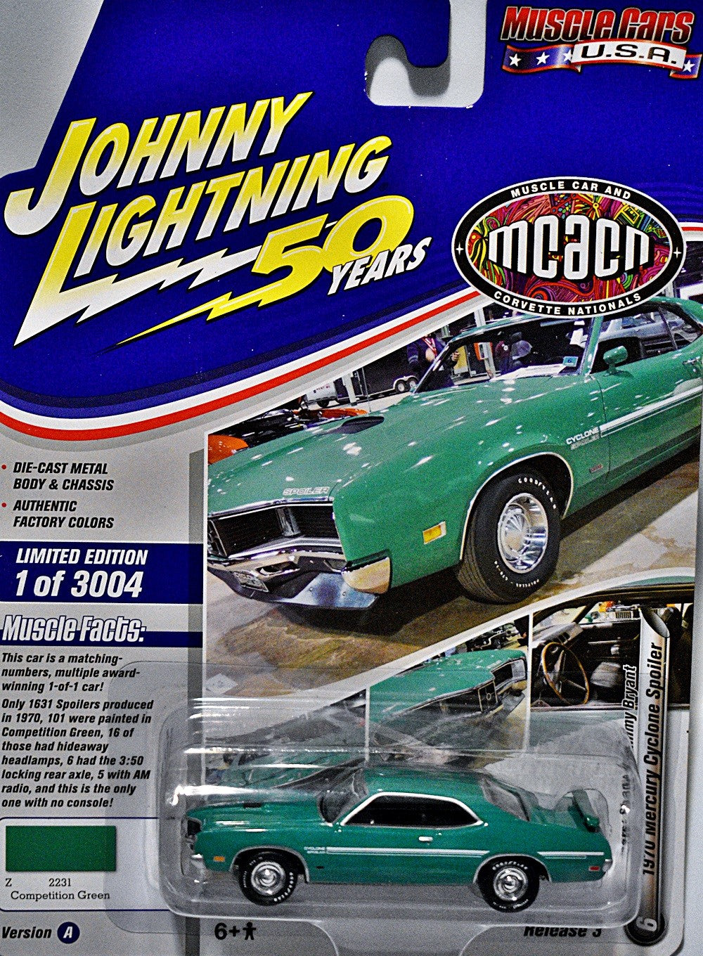 Johnny Lightning Muscle Cars USA - MCACN - 1970 Mercury Cyclone Spoiler